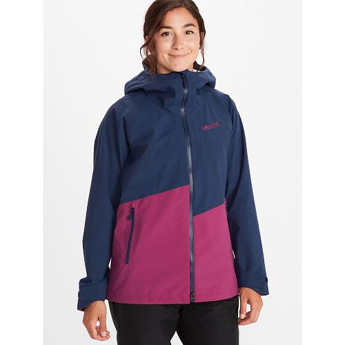 Marmot Rain Jacket Navy NZ - EVODry Clouds Jackets Womens NZ2089415